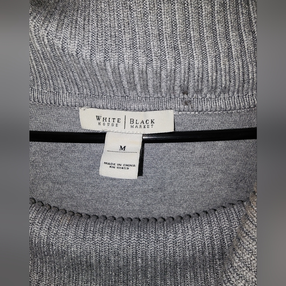White House Black Market Classy Grey Cowl TurtleNeck Sweater - Picture 3 of 14